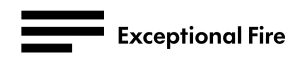 Exceptional Fire company logo with three black bars, featured as an AI growth agency client case study.
