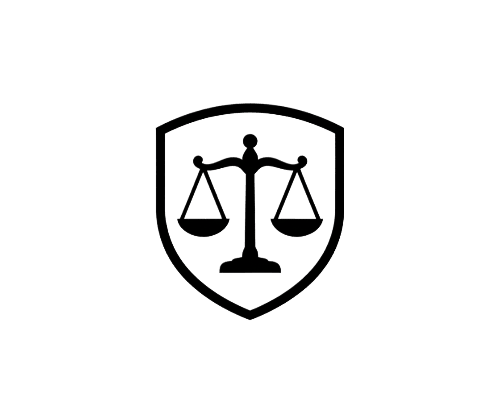 Law firm shield-and-scales icon logo representing a legal services client of Lynxsol's SEO service.